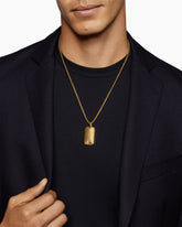 Chevron Tag in 18K Yellow Gold, 34mm